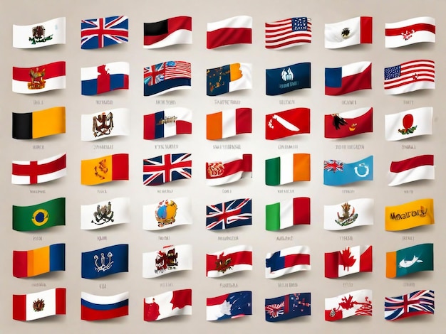 flags of the world that are all different from the countries