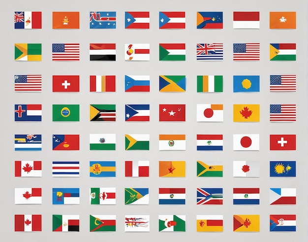 Foto bandiere del mondo vettore