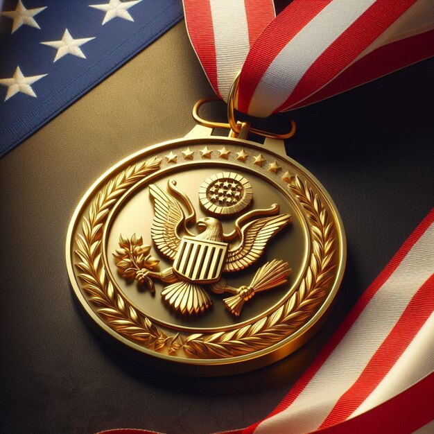 flagwrapped victory usas gold medal achievement showcased against a sleek black background