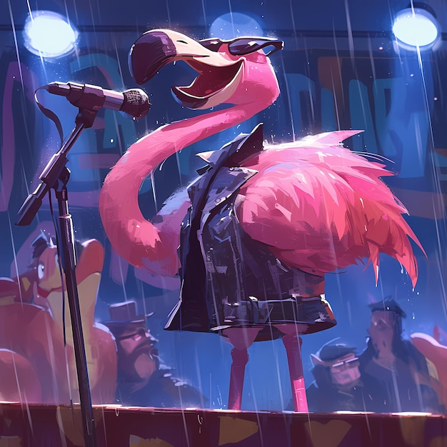 Flamboyant Flamingos Rockin Performance