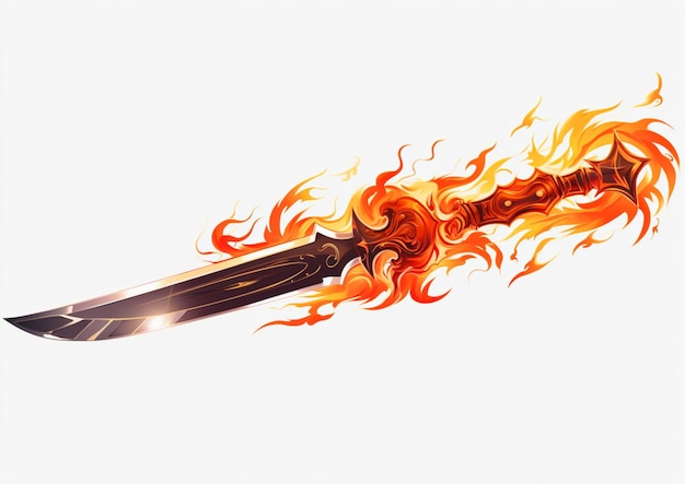 flame blade vector png