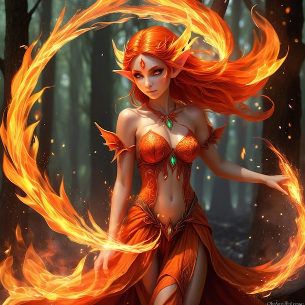 The Flame Dancer An Ethereal Journey Through the Fiery Realms