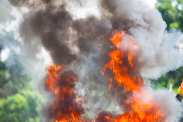 Foto movimento di fuoco di fiamma