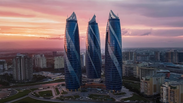 Flame towers in baku