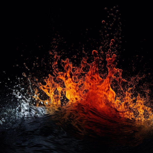 Flame vs Water Ai generative