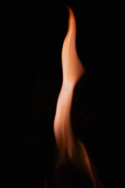 Photo flame with a black background