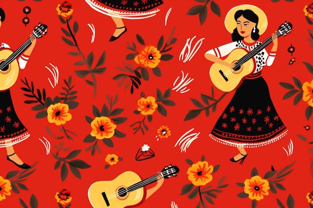 Flamenco summer pattern