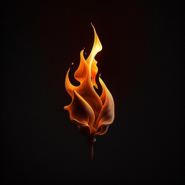 flames are lit on a black background with a black background generative ai