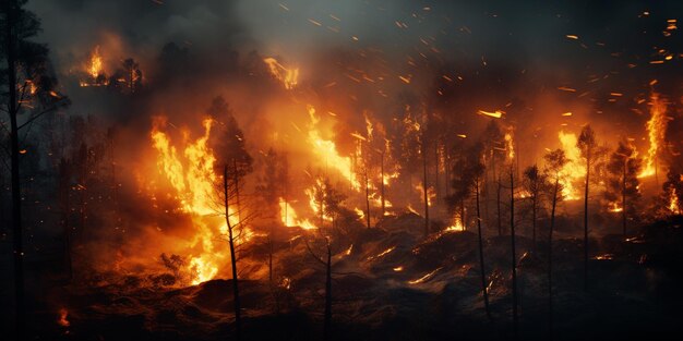 森が生成 AI を燃やすと炎が遠くに見える