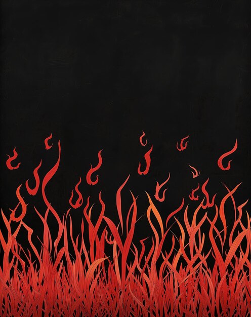 Photo flames rising ground field grass screen texture illustrated top cow comics monochromatic gates hell