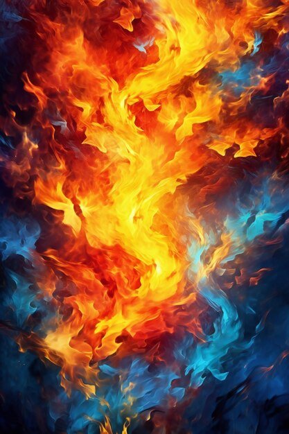 Flaming air background in the style of decorative paintings luminous quality