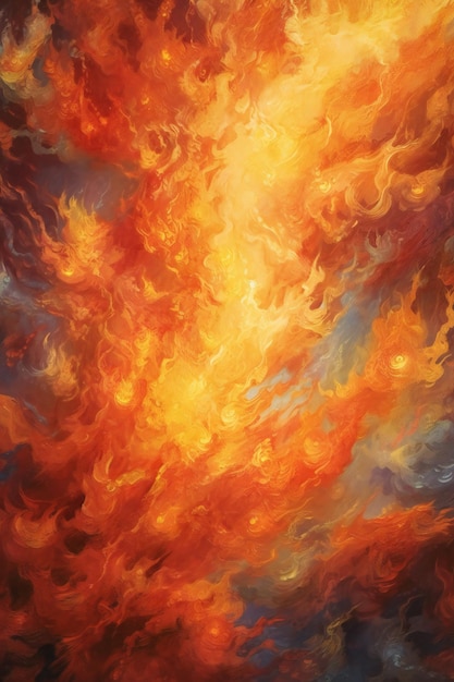 Flaming air background in the style of decorative paintings luminous quality