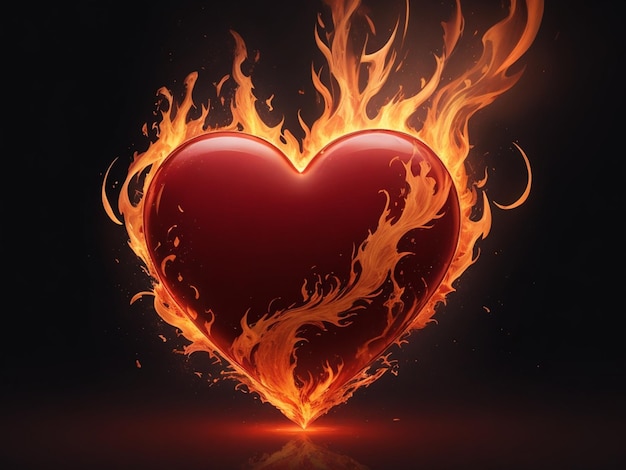 Flaming heart