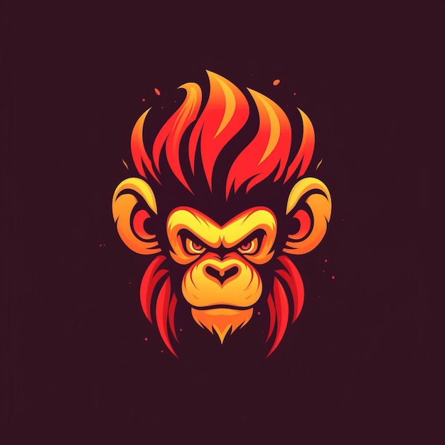 Flaming Spider Monkey Logo Design