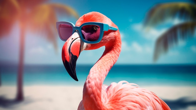 Flamingo aan de kust Generatieve AI Reizen