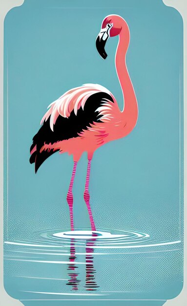 Photo flamingo bird art