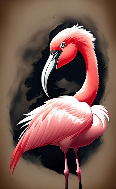 flamingo bird art