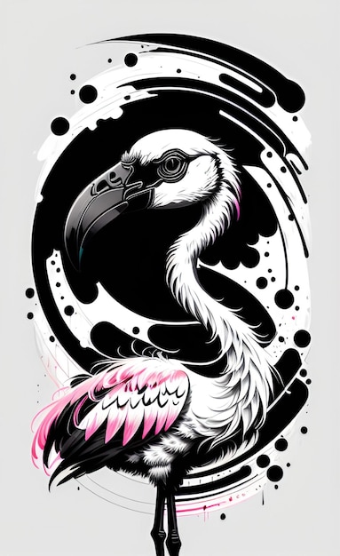 flamingo bird art