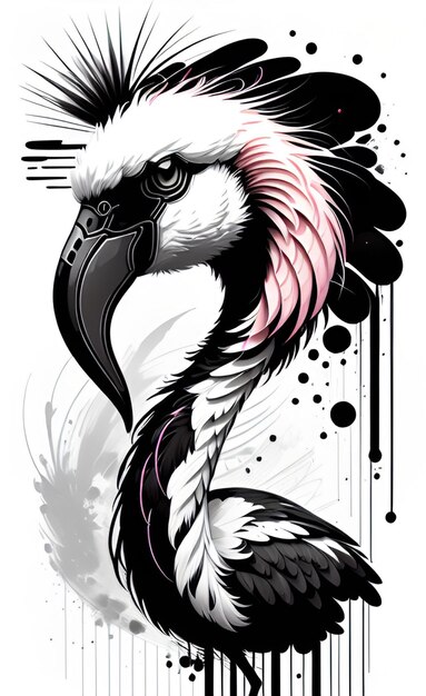 Photo flamingo bird art