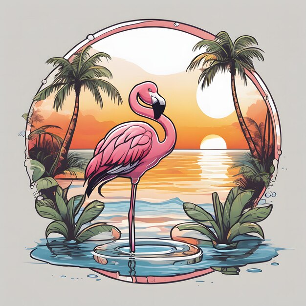 Photo flamingo clipart