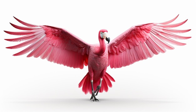 Flamingo Elevation Front View Studio Light Isolated