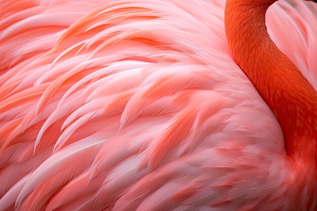 Photo flamingo feather background