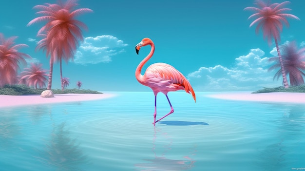 иллюстрация фламинго