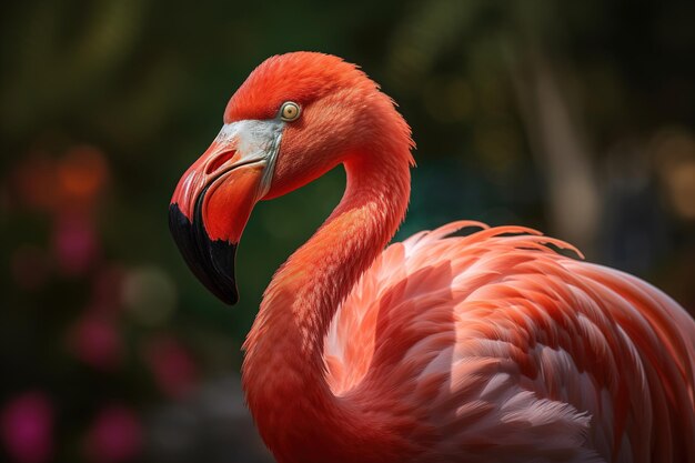 Flamingo in de natuur close-up AI gegenereerd