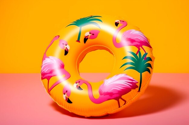 Flamingo inflatable ring floating