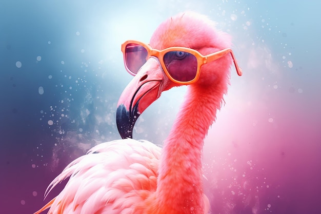 Flamingo roze bril Genereer Ai