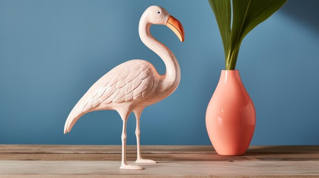 Photo flamingo statue near vase popcultureinfused cottagecore decor