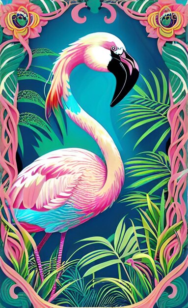 flamingo vogel kunst