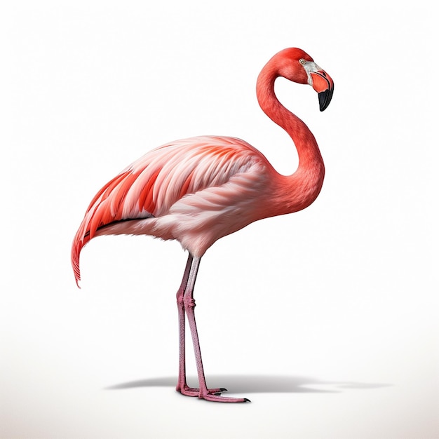 a flamingo with a pink beak is shown in a picture