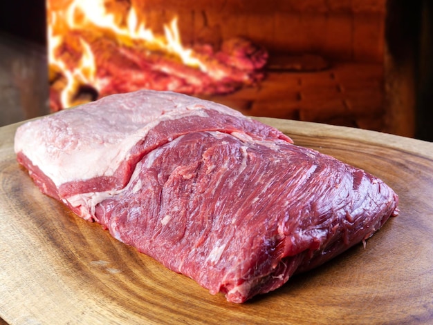 FLANK STEAK RAW 바베큐 음식