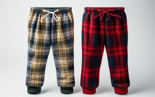 Foto flannel pyjama broek voor mannen