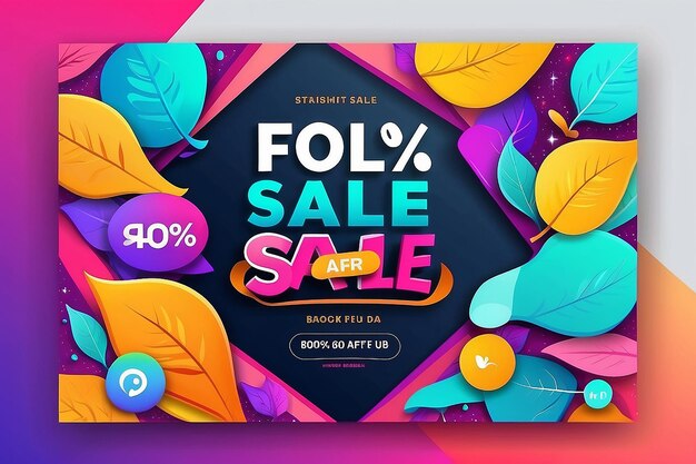 Flash sale banner template design for web or social media