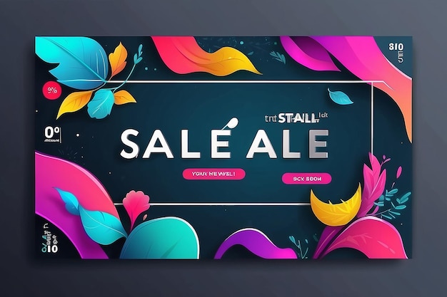 Flash sale banner template design for web or social media