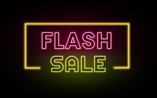 Flash sale glow in the dark template banner