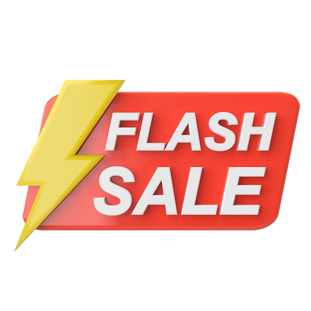 Flash sale Sale banner decoration 3D illustration