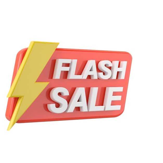 Flash sale Sale banner decoration 3D illustration