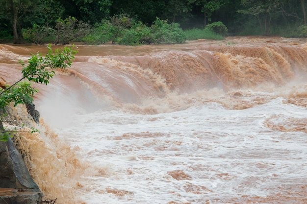 Flash-snelstromend water komt door Flash-flood De impact van het broeikaseffect