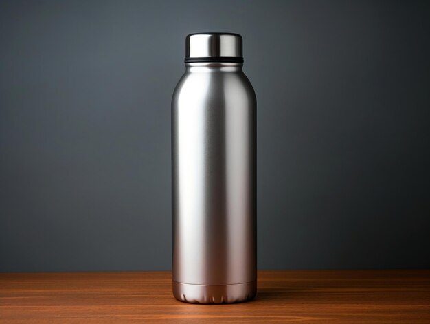 Photo flask bottle mockup with isolated background