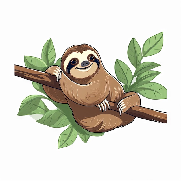 Flat 2D illustration of a cute animal