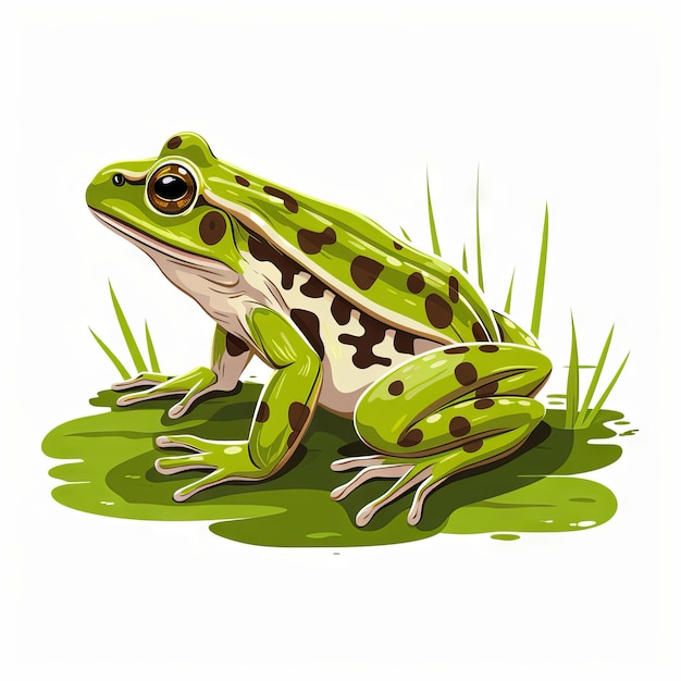 Photo flat 2d illustration of a cute animal