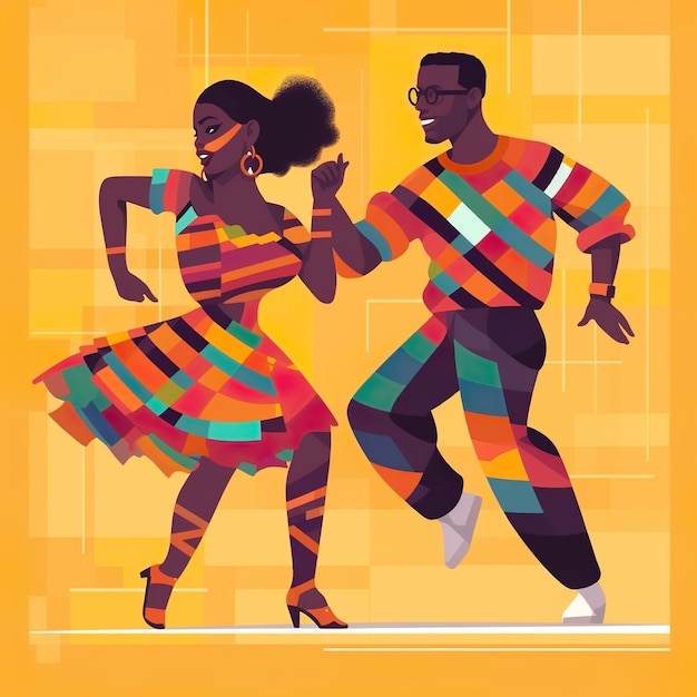 flat african culture celebration illustration generative ai