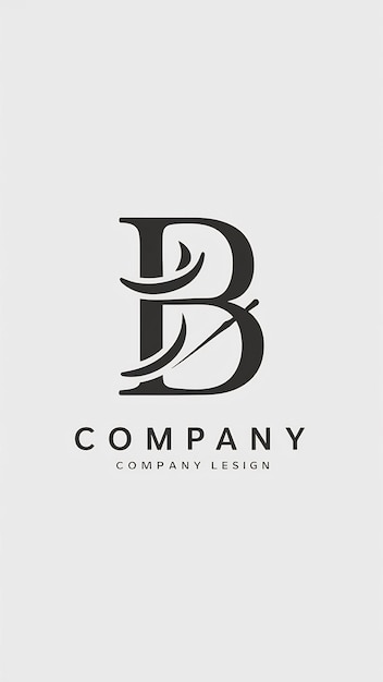 평평한 B 글자 아이콘 표지 회사 로고 터 디자인