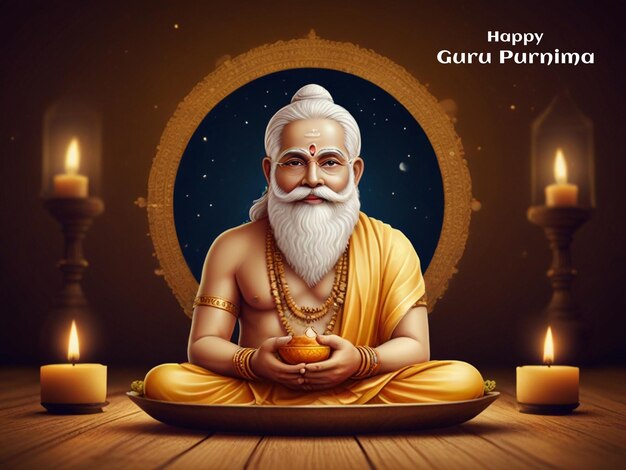 Photo flat background for guru purnima