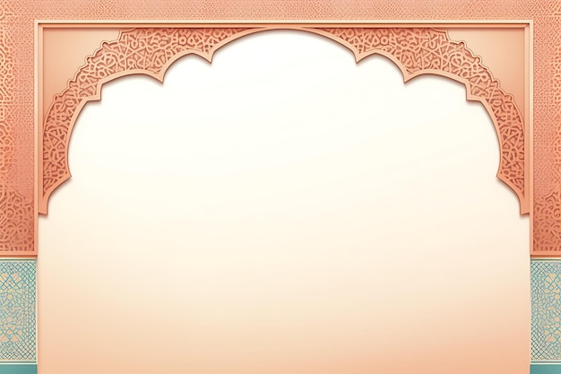 Photo flat background with islamic ornament