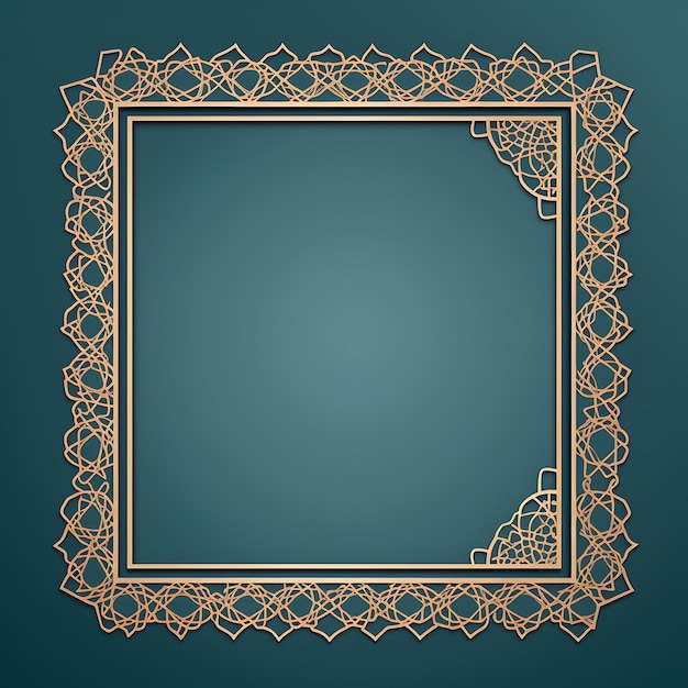 flat background with Islamic ornament