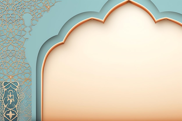 Photo flat background with islamic ornament